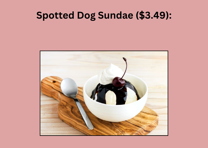 Spotted Dog Sundae