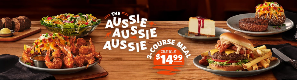 outback 3 course meal